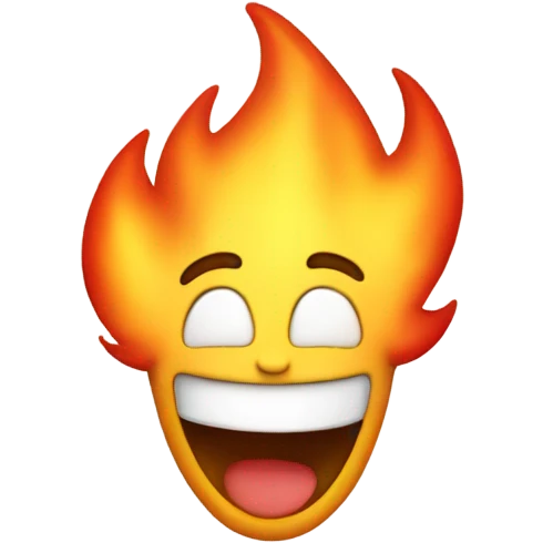 Smiling fire emoji