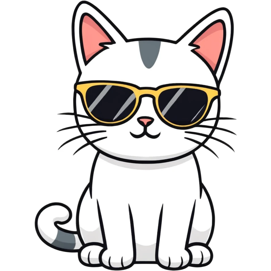 Cat with sunglasses emoji