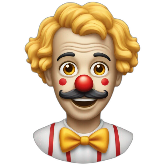Cane che indossa parrucca da clown emoji