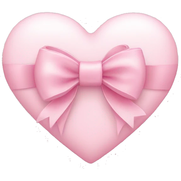 Light pink heart with a light pink bow emoji