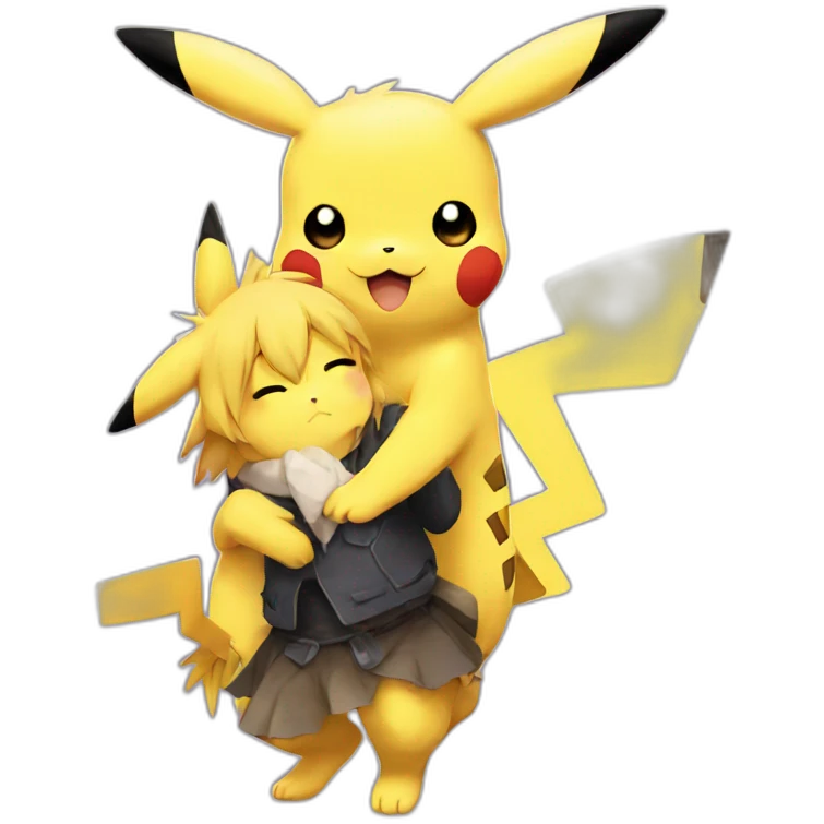 pikachu kiss evoli emoji