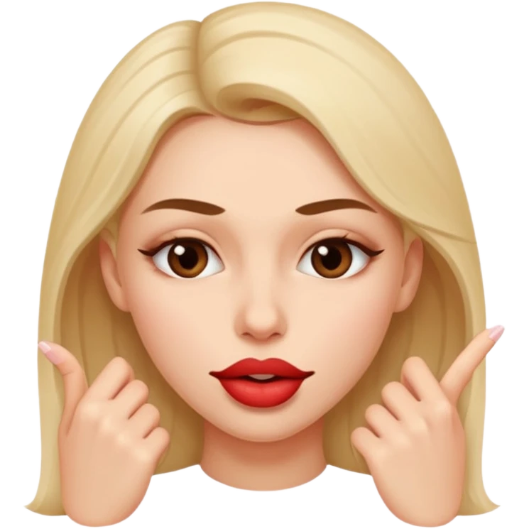 👁️🫦👁️💅💁🏼‍♀️ aguicheuse. Pas de rouge à lèvres mais elle se mord le coin de la lèvres  emoji