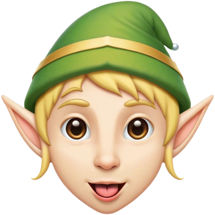 elf with tongue out emoji
