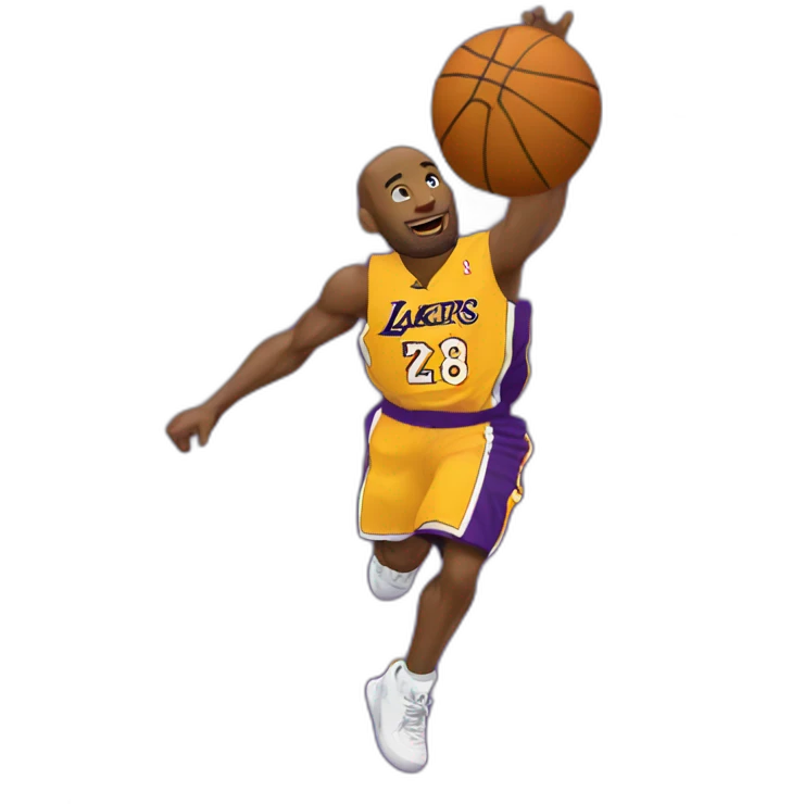 Kobe Bryant qui dunk emoji