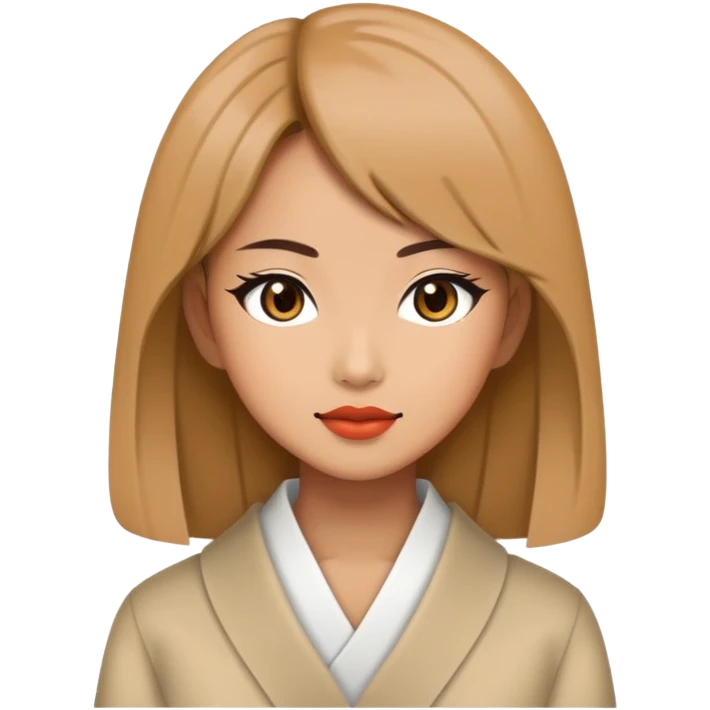 Stylish Japanese woman in trendy fashion emoji