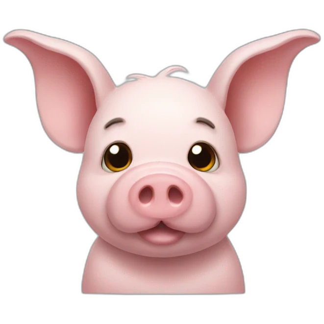 pig with bunny ears emoji