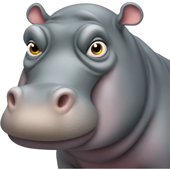 Hippo with wrinkle on its back emoji