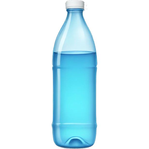 an empty bottle of water emoji
