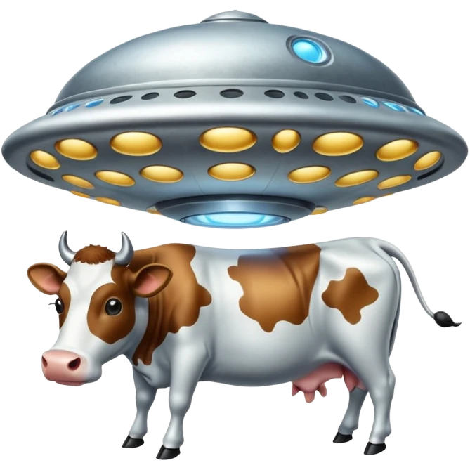 НЛО с коровой  emoji