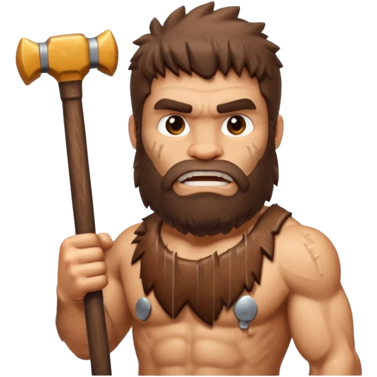 Caveman with a hammer emoji