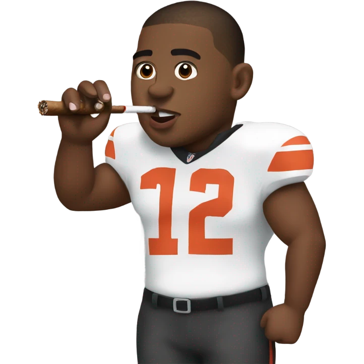 Nick Chubb smoking a cigar  emoji