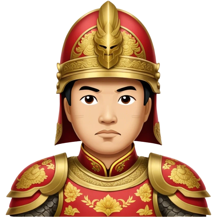 Trần Hưng Đạo – Cinematic Realistic Portrait of Trần Hưng Đạo, depicted as a revered Vietnamese general in traditional armor with a determined gaze, rendered with intricate historical textures and dynamic lighting that highlights his legendary martial spirit and leadership. emoji