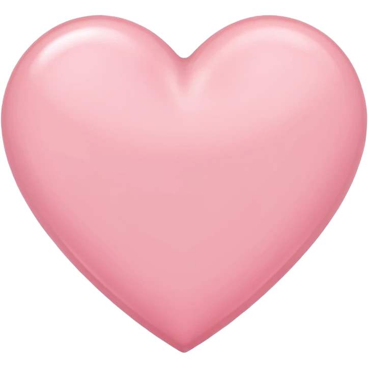A cute light pink heart emoji