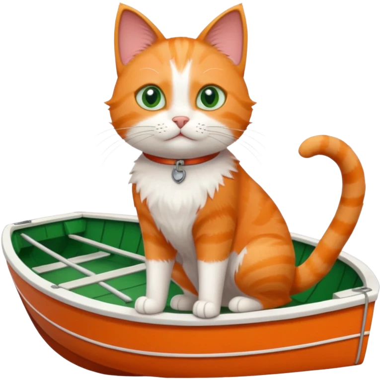 Cat standing on a the edge of an boat  emoji