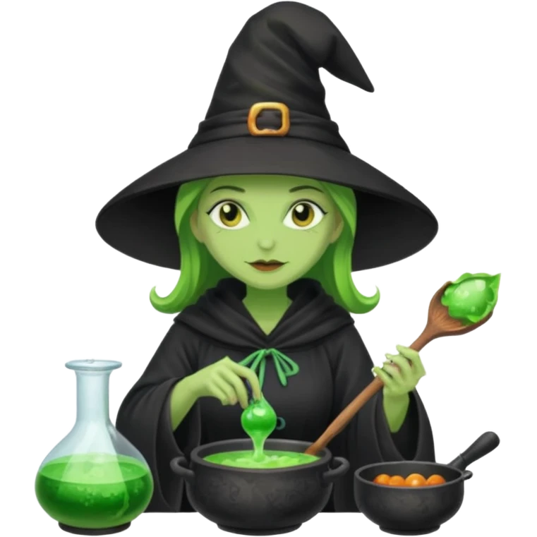 green witch cooking potion emoji