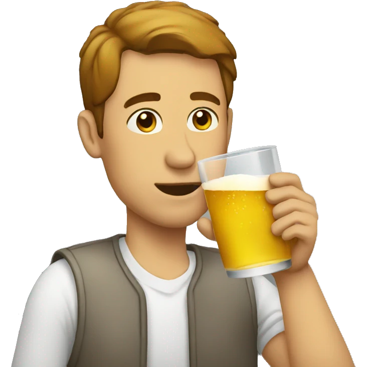 man drinking emoji