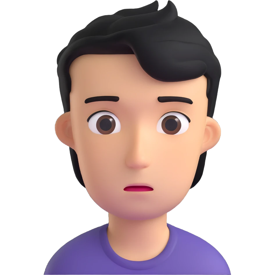 disappointed young man emoji