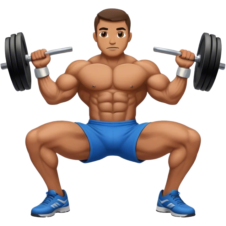 bodybuilder laying down abs exercise emoji