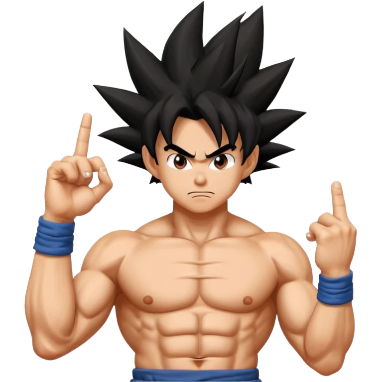 Goku middle finger  emoji