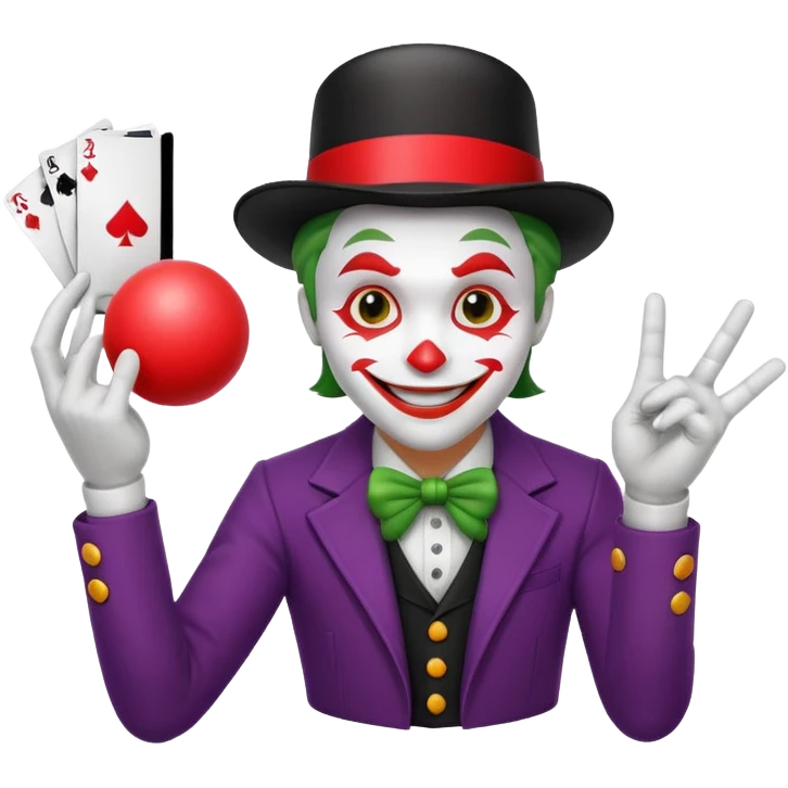 card joker spinning ball on finger emoji