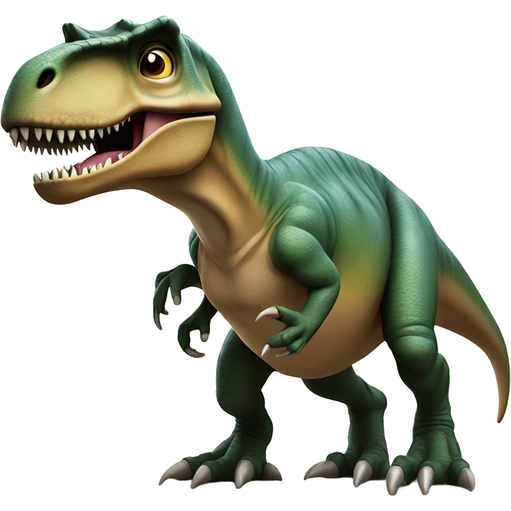 t-rex pointed towards the front left emoji