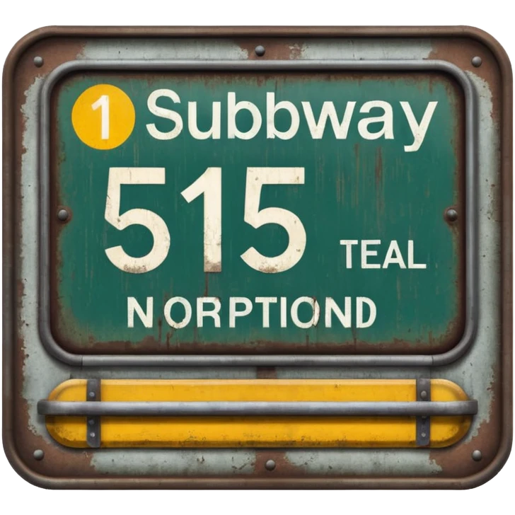 Platform NO.5 board , Subway Sign. emoji
