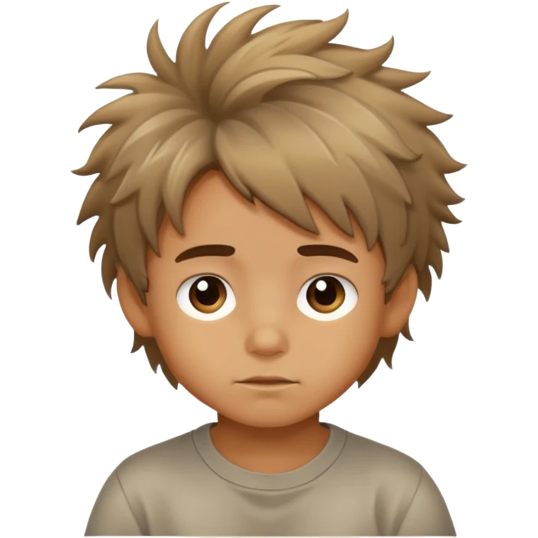 A lil boy with messy hair emoji