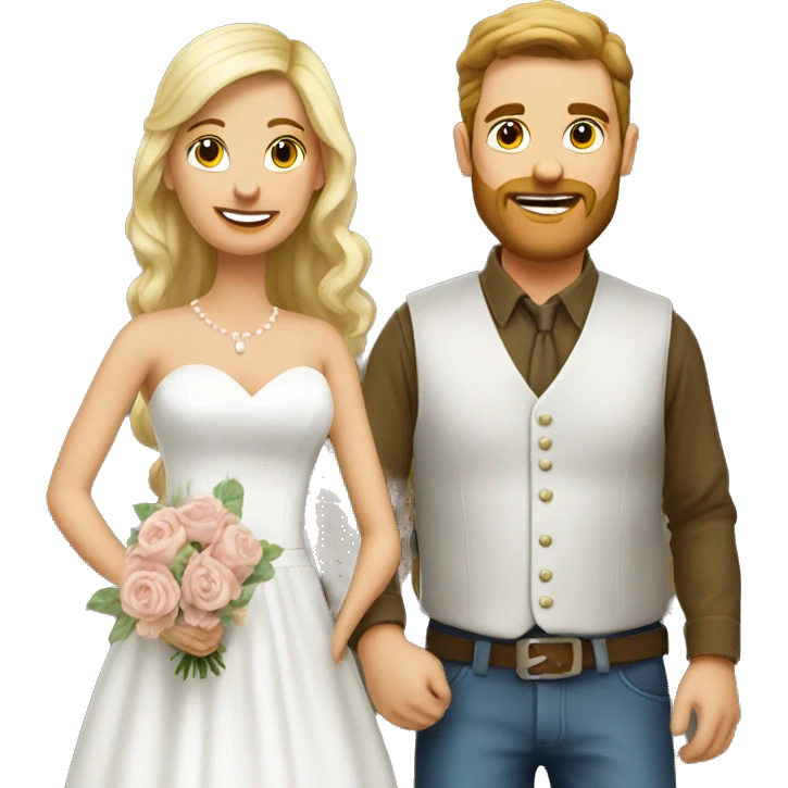 Redneck couple wedding emoji