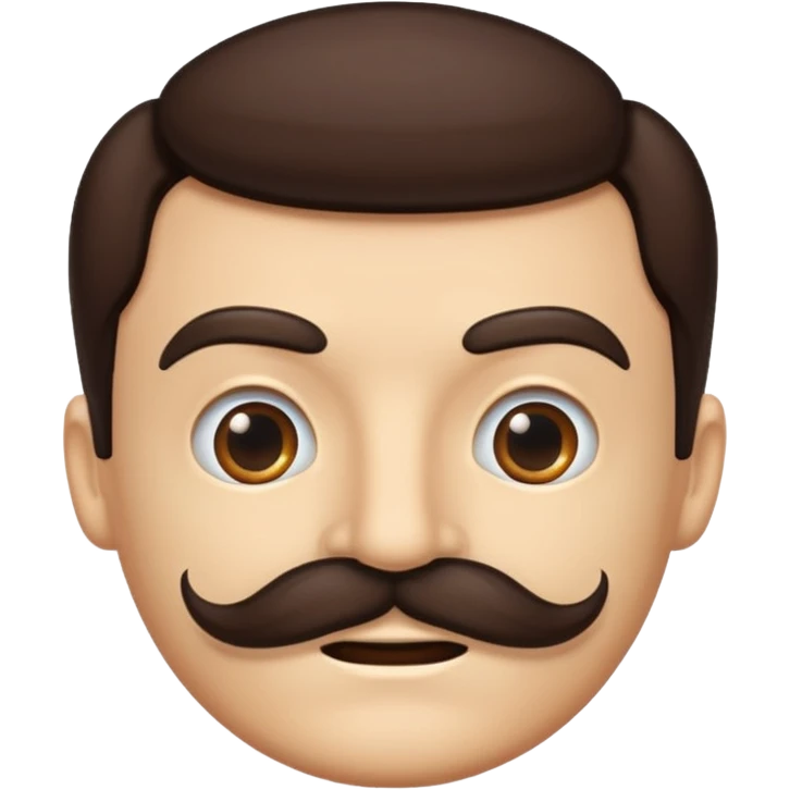 plain moustache emoji