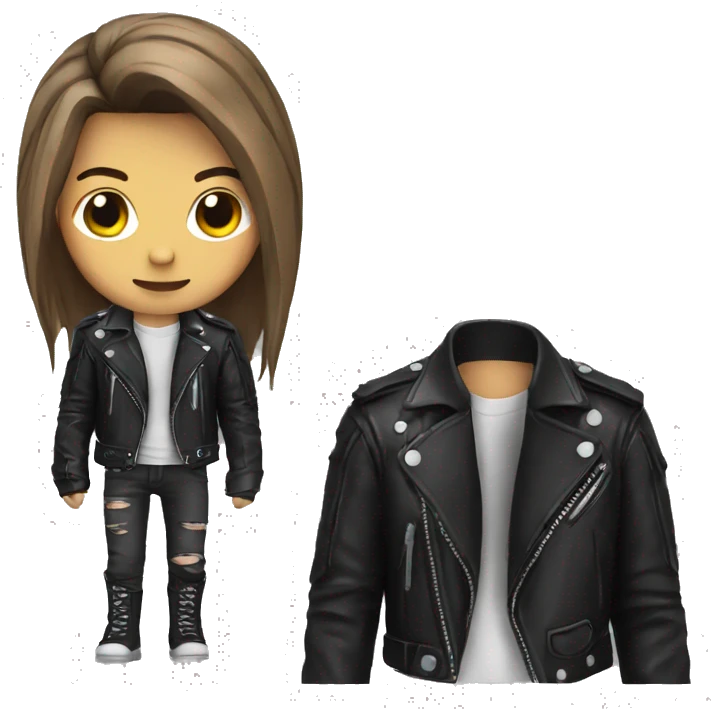 Metalhead in leather jacket emoji