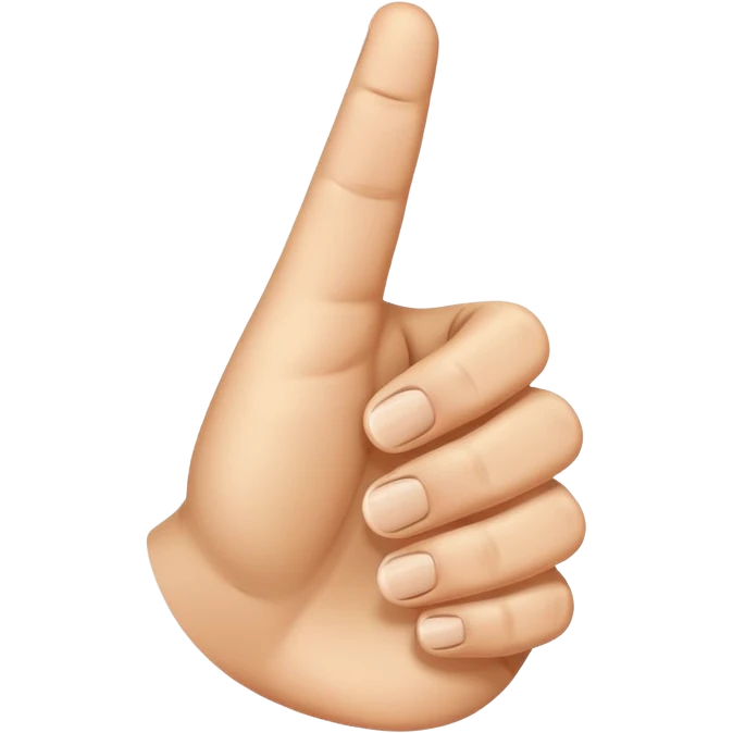 hand with middle finger, pointer finger, and thumb up emoji
