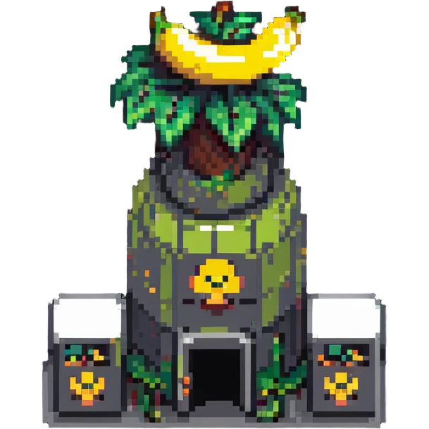 nuclear power plant with a banana emoji