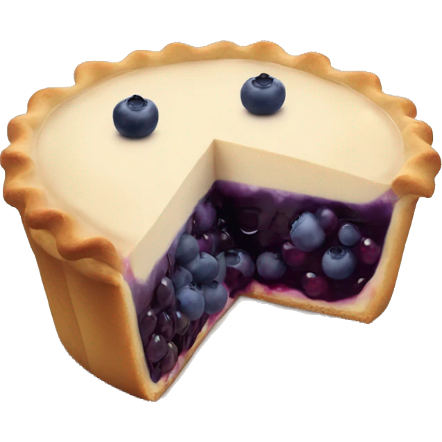 Aesthetic pie with blueberries on top cute emoji