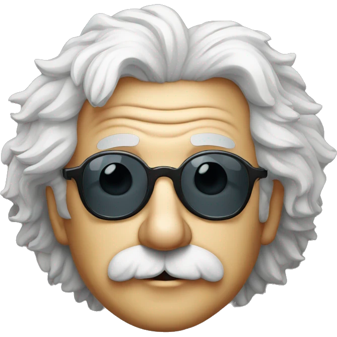 Albert Einstein with sunglasses emoji