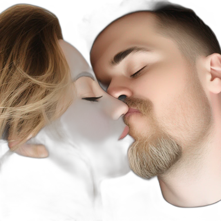 romantic kiss in the park emoji
