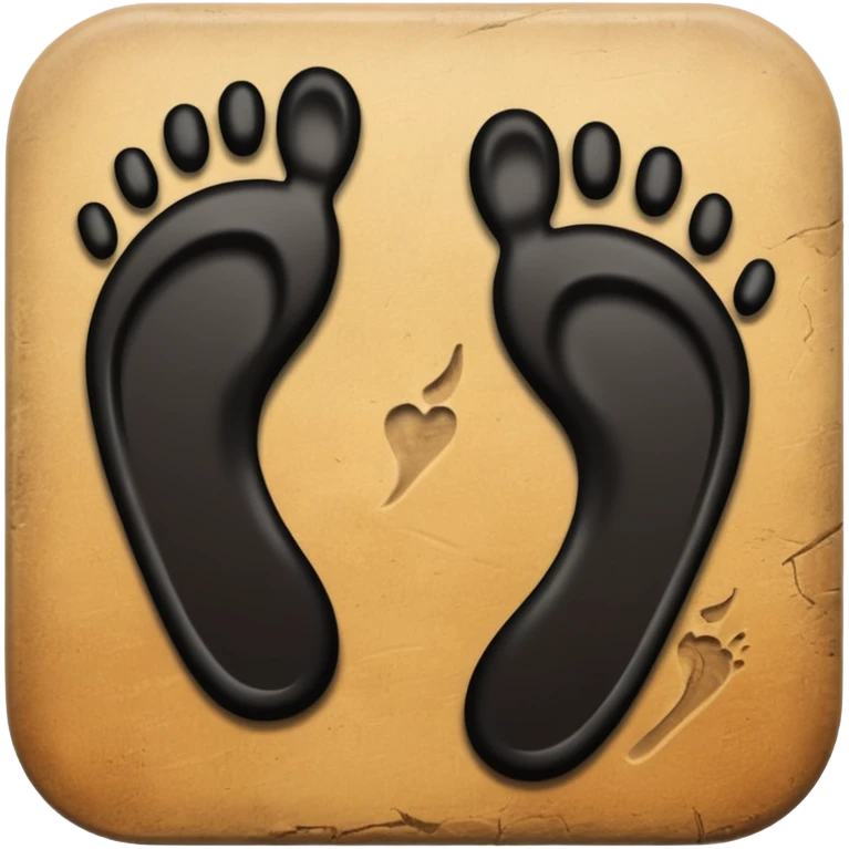 следы ног на белом фоне emoji