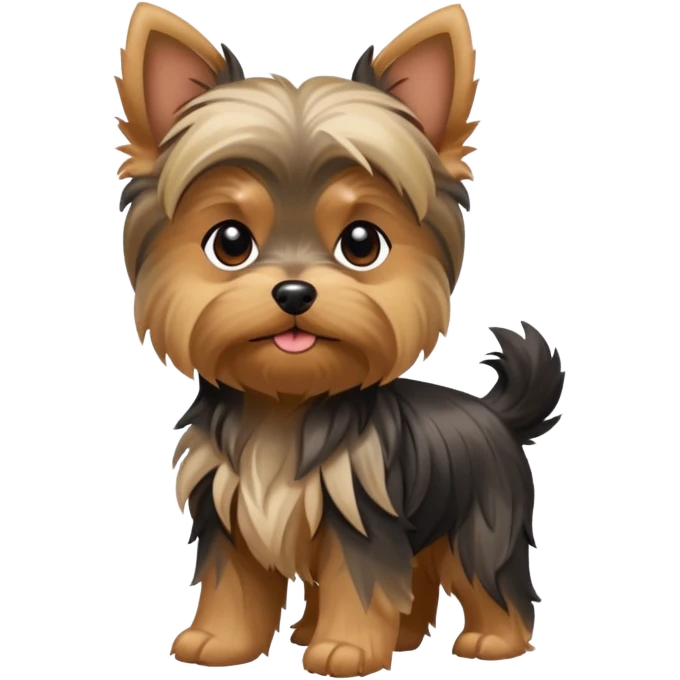a full body of cute yorkshire terrier emoji