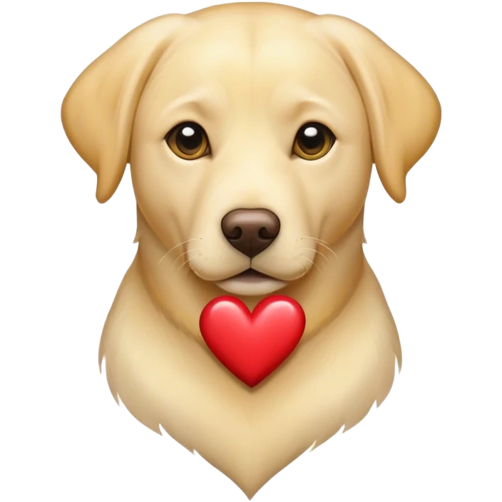 yellow lab hearts emoji