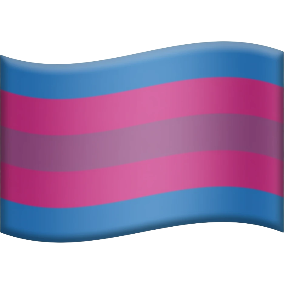 Me puedes Aser la bandera bisexual emoji