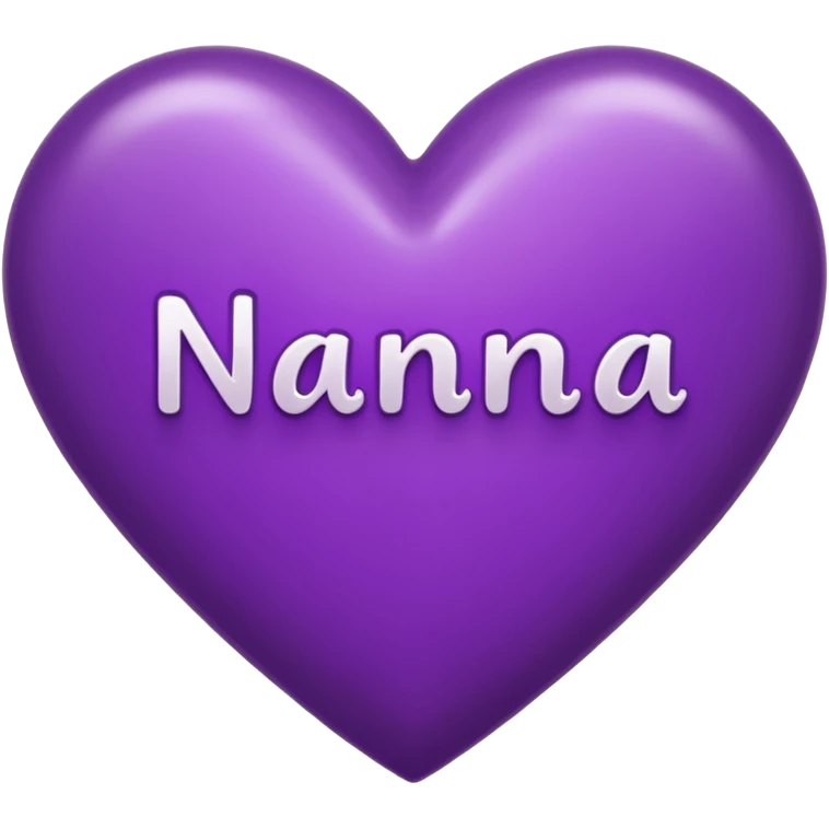 Purple heart that says nana realistic emoji