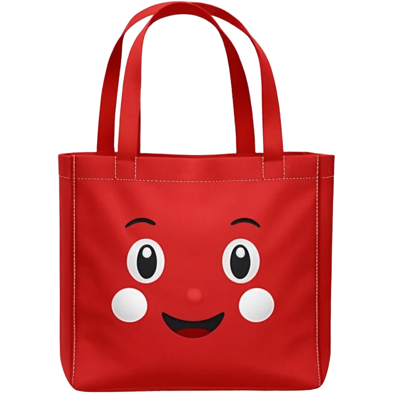 Reusable red Tote Bag emoji