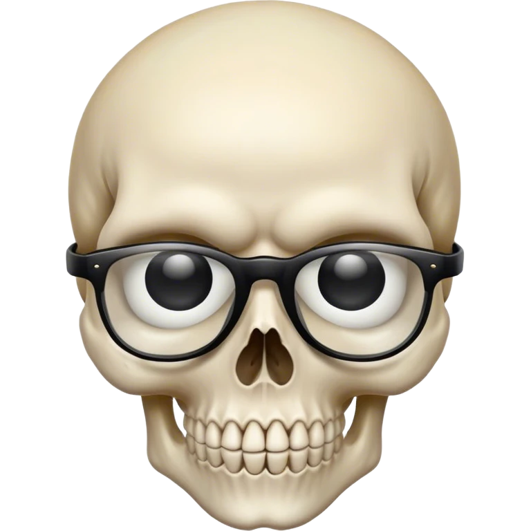 skull with black eye glass emoji
