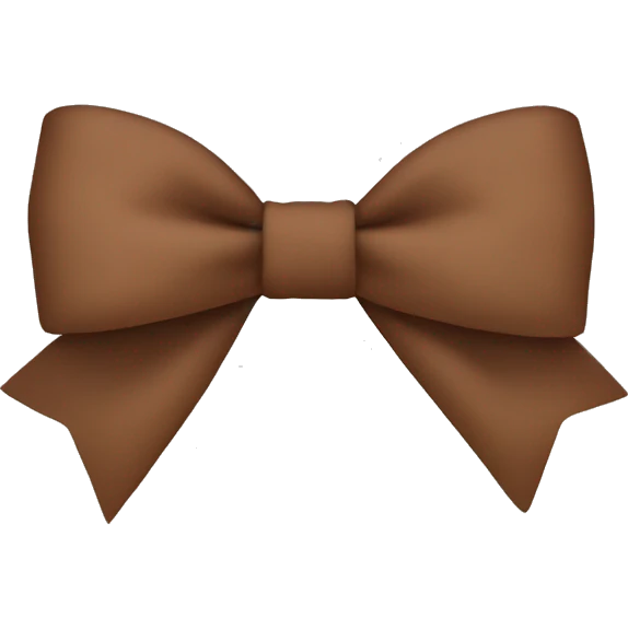 Brown skinny bow emoji