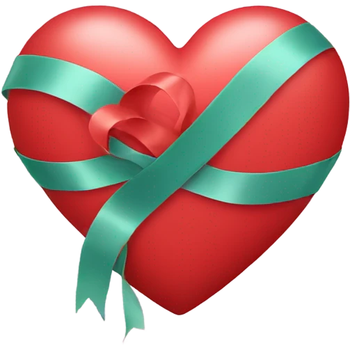 heart with ribbon emoji
