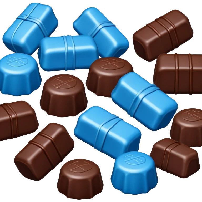 blue-wrapped chocolate bonbons emoji