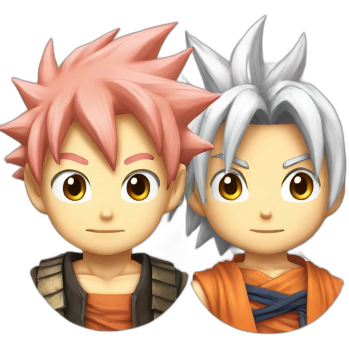 Natsu and goku emoji