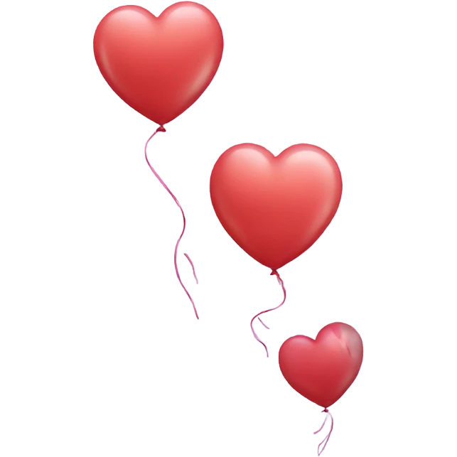 heart shaped balloons emoji