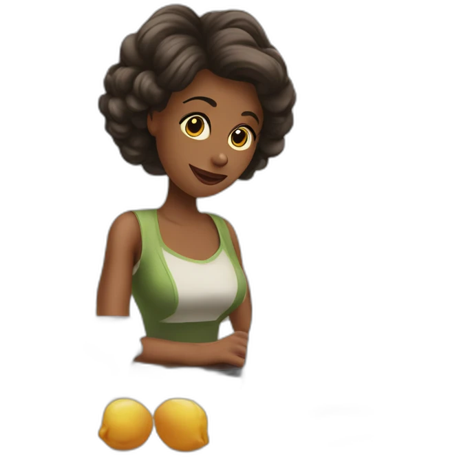 House wife doing online work from home emoji