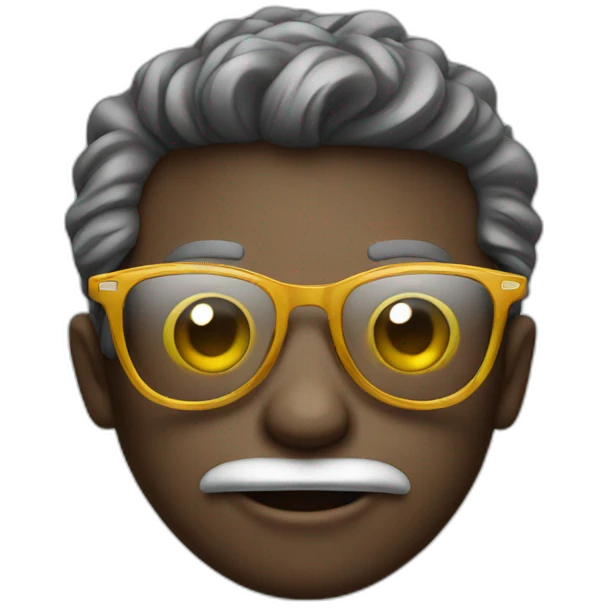 one smiley emoji wearing stylish glasses emoji