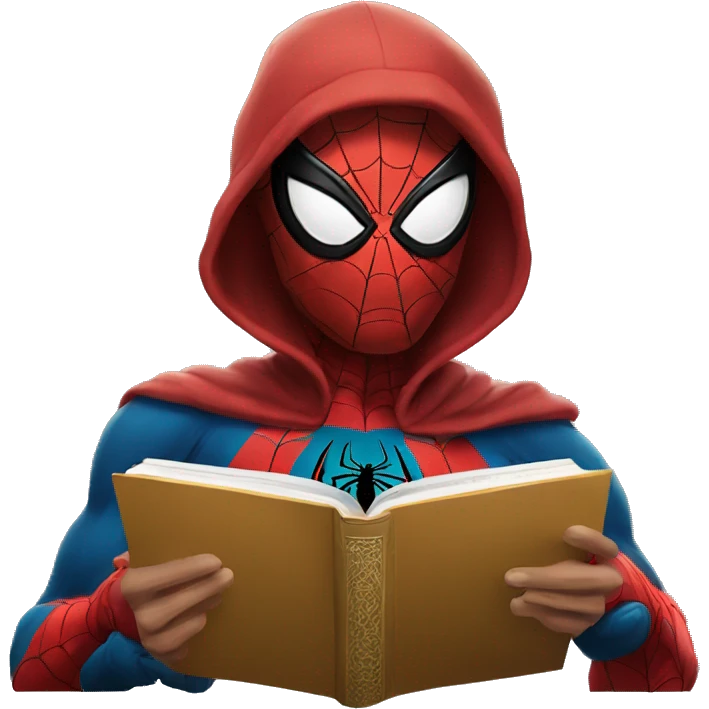 Spider man reading Quran  emoji
